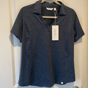 NWT Lady Hagan blue short sleeve golf shirt. Size Medium